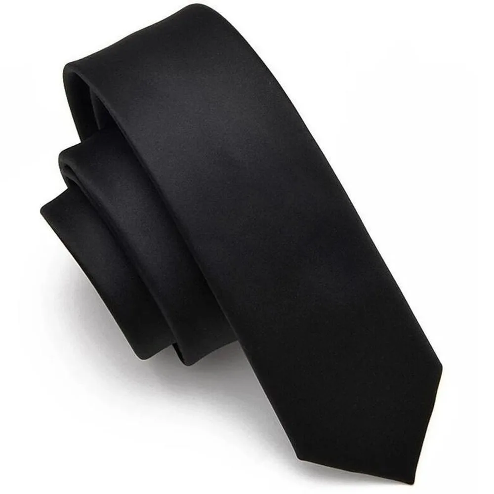 Черный Простой галстук с клипсой для защиты двери стюарда матовый черный