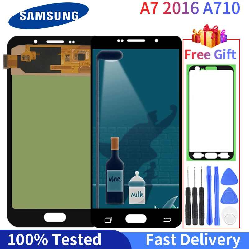 100% Tested A710 LCD For Samsung Galaxy A7 2016 A710 A710F LCD Display Touch Screen Digitizer Assembly A710 Mobile Phone Screen
100% Tested A710 LCD For Samsung Galaxy A7 2016 A710 A710F LCD Display Touch Screen Digitizer Assembly A710 Mobile Phone Screen