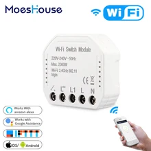 Wifi Intelligente Interruttore Della Luce Fai da Te Interruttore Modulo di Vita Intelligente/Tuya App di Controllo a Distanza, funziona con Alexa Eco Google Casa 1/2 Modo(China)