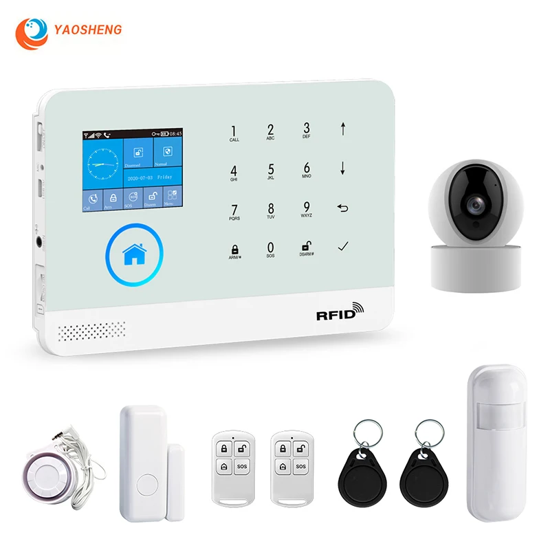 TUYA WIFI GSM White Alarm Safety System Smart Home App Control With IP Camera Wireless Smarthouse Security Alarms NEW Sale
TUYA WIFI GSM White Alarm Safety System Smart Home App Control With IP Camera Wireless Smarthouse Security Alarms NEW Sale