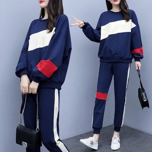 Women Loose Color Contrast Two Piece Pant Set Suit Pullover Casual Work Wear 2 Piece Tracksuit Outfits Oversize Plus Size Xl-5xl
Women Loose Color Contrast Two Piece Pant Set Suit Pullover Casual Work Wear 2 Piece Tracksuit Outfits Oversize Plus Size Xl-5xl