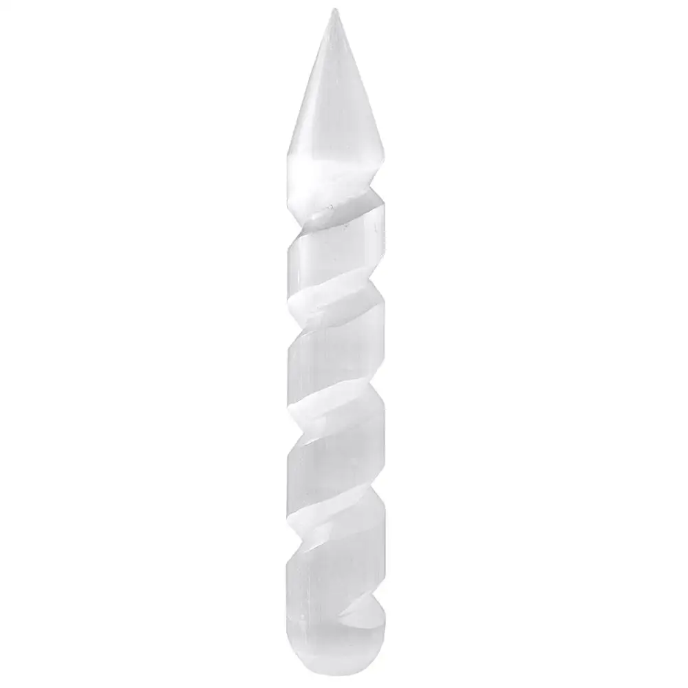 TUMBEELLUWA Selenite Twisted Massage Wand Point Natural Crystal Spiral Powerful Stone Stick for Reiki Wicca Healing
TUMBEELLUWA Selenite Twisted Massage Wand Point Natural Crystal Spiral Powerful Stone Stick for Reiki Wicca Healing