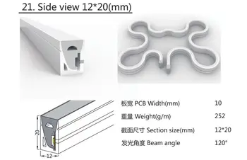 Size:12mm*20mm,silicon frosted neon tube,side view,used for PCBWidth:10mm;120° Beamangle
Size:12mm*20mm,silicon frosted neon tube,side view,used for PCBWidth:10mm;120° Beamangle