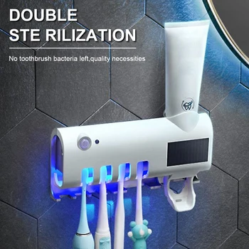 Antibacteria Toothbrush Sterilizer Holder Multi-function Automatic Toothpaste Dispenser Squeezer UV Sterilizer Bathroom Set
Antibacteria Toothbrush Sterilizer Holder Multi-function Automatic Toothpaste Dispenser Squeezer UV Sterilizer Bathroom Set