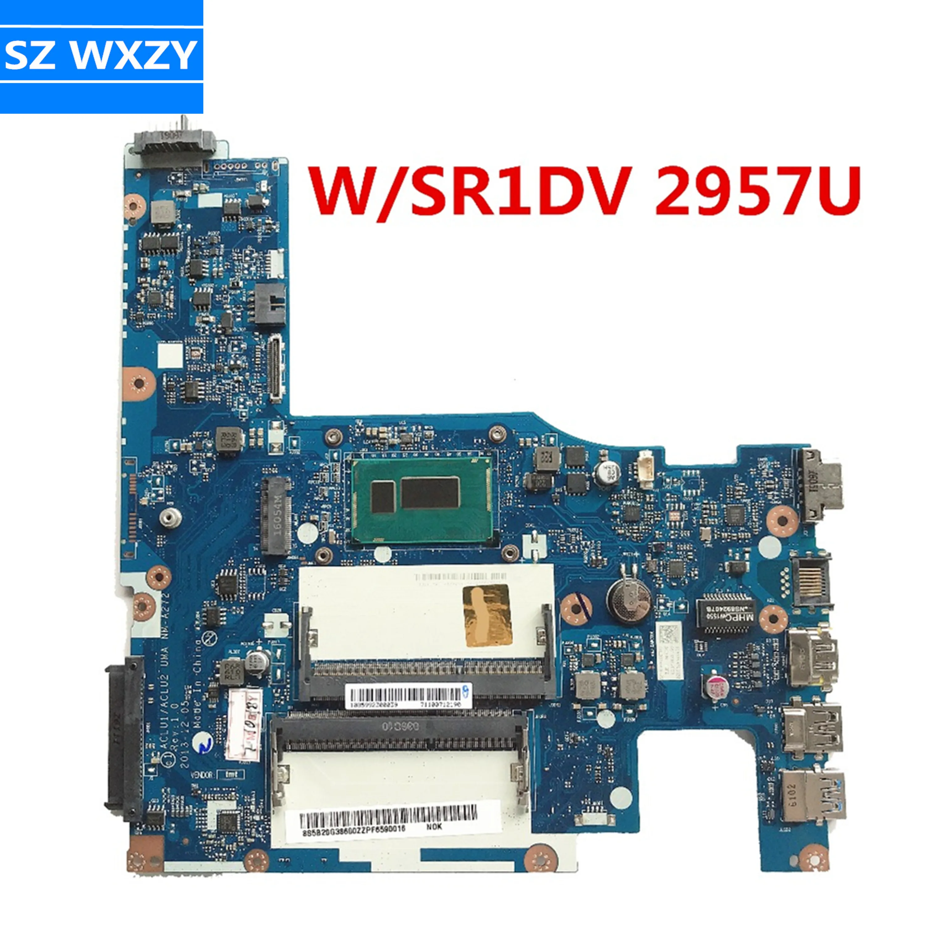 Для Lenovo G50-70 Z50-70 W8P Материнская плата ноутбука W/SR1DV 2957U ACLU1/ACLU2 NM-A272 5B20G38600 мб 100%