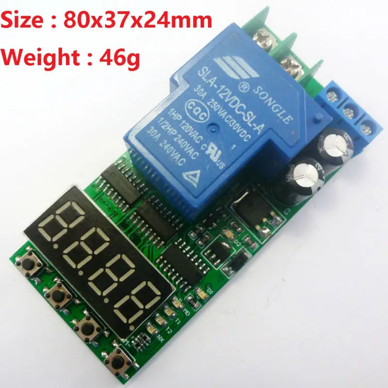 IO23C01_12V*2 2PCS IO23C01 DC 12V 30A High Power Delay Relay Board ON/OFF Self-locking Momentary Time Switch
IO23C01_12V*2 2PCS IO23C01 DC 12V 30A High Power Delay Relay Board ON/OFF Self-locking Momentary Time Switch