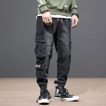 Japanese Vintage Fashion Men Jeans Black Color Loose Fit Multi Pockets Cargo Pants Elastic Waist Streetwear Hip Hop Jeans Men
Japanese Vintage Fashion Men Jeans Black Color Loose Fit Multi Pockets Cargo Pants Elastic Waist Streetwear Hip Hop Jeans Men