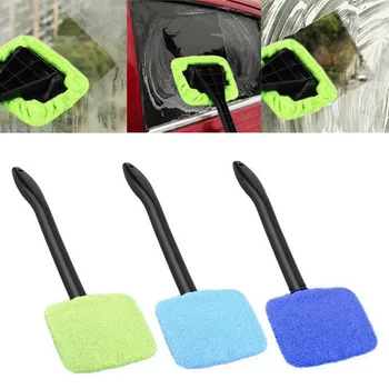 Auto Window Cleaner Windshield Windscreen Microfiber Car Wash Brush Dust Long Handle Car Cleaning Wiper Tool Care Glass Towel