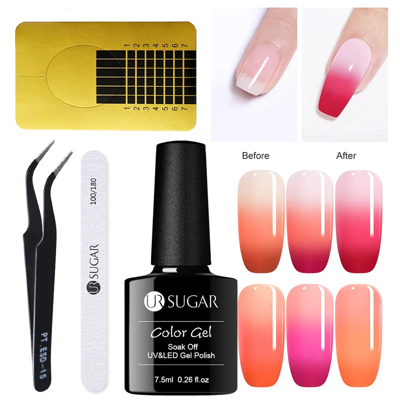 UR SUGAR 7.5ml Thermal Quick Building UV Gel Acrylic Poly Extension Gel Nail Tips Temperature Color Change Builder Nail Art Set
UR SUGAR 7.5ml Thermal Quick Building UV Gel Acrylic Poly Extension Gel Nail Tips Temperature Color Change Builder Nail Art Set