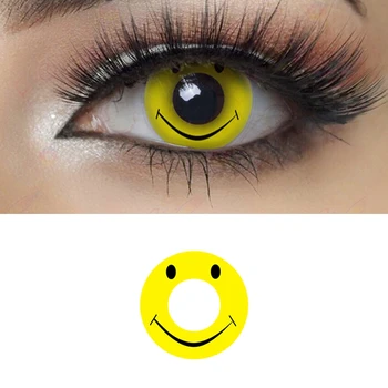FreshGo Yellow Smiley Halloween Contacts Annually Cosplay Colored Contact Lenses
FreshGo Yellow Smiley Halloween Contacts Annually Cosplay Colored Contact Lenses