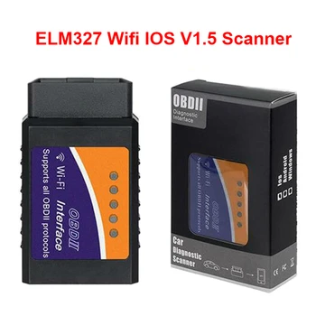 Wifi ELM327 IOS V1.5 Auto Code Reader OBDII ELM 327 1.5 IOS Android Windows Diagnostic Scanner Interface For OBD2 Protocols Cars 
Wifi ELM327 IOS V1.5 Auto Code Reader OBDII ELM 327 1.5 IOS Android Windows Diagnostic Scanner Interface For OBD2 Protocols Cars