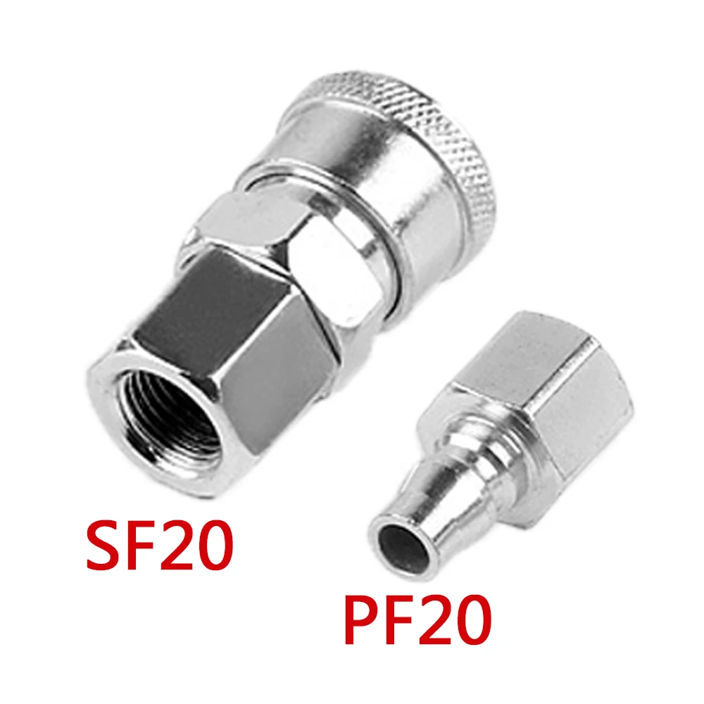 1/4" Female BSPT Join Hose SF20 / PF20 Pneumatic Air Compressor Hose Quick Coupler Plug Socket Connector 1.32Mpa
1/4" Female BSPT Join Hose SF20 / PF20 Pneumatic Air Compressor Hose Quick Coupler Plug Socket Connector 1.32Mpa
