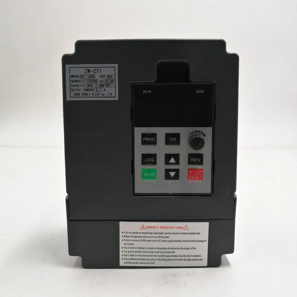 Frequency Converter VFD ZW-CT1 Inverter 1.5KW/2.2KW/4KW Single phase 220v Input and three-phase Output motor speed controller W
Frequency Converter VFD ZW-CT1 Inverter 1.5KW/2.2KW/4KW Single phase 220v Input and three-phase Output motor speed controller W