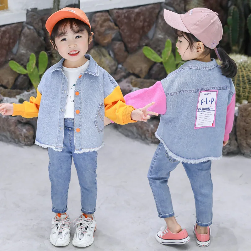 Girls' Denim Clothing Coat Spring And Autumn Western Style Korean-style Mixed Colors Fashion Children Jeans Tops
Girls' Denim Clothing Coat Spring And Autumn Western Style Korean-style Mixed Colors Fashion Children Jeans Tops