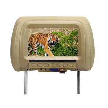 Universal 7 Inch Car Headrest MP4 Monitor / Multi Media Player / Seat Back MP4 / USB SD MP3 MP5 FM Built-in Speakers Player