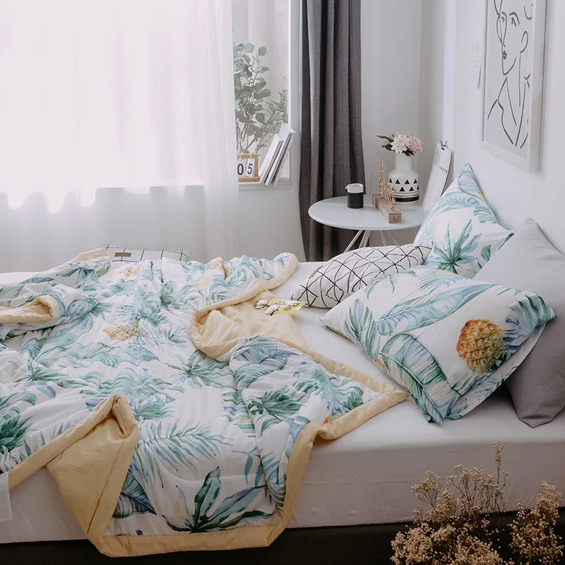 New Style Washed Cotton Printed AB Version of Summer Quilt Summer Cute Cartoon Airable Cover Summer Blanket
New Style Washed Cotton Printed AB Version of Summer Quilt Summer Cute Cartoon Airable Cover Summer Blanket