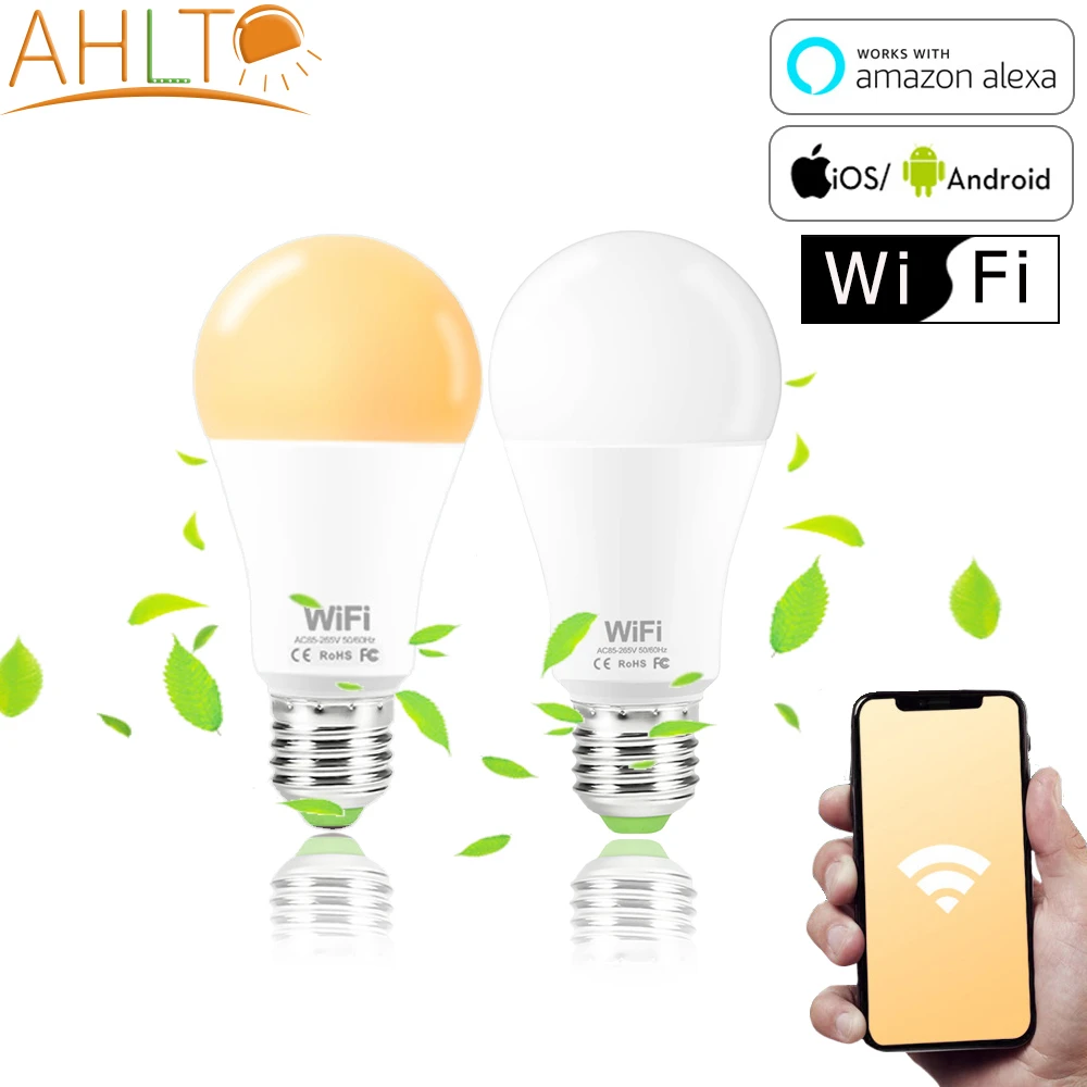 WiFi Dimmable Smart Bulb 15W B22 E27Led Light Application Operation Alexa Google Assistant Control Wake Up Home Holiday Lighting
WiFi Dimmable Smart Bulb 15W B22 E27Led Light Application Operation Alexa Google Assistant Control Wake Up Home Holiday Lighting