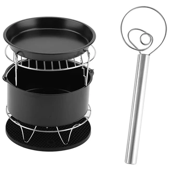 1 Set Air Fryer Accessories Fit Baking Basket Pizza Plate Grill Pot Kitchen Tool & 1Pcs Stainless Steel Dough Blender
1 Set Air Fryer Accessories Fit Baking Basket Pizza Plate Grill Pot Kitchen Tool & 1Pcs Stainless Steel Dough Blender
