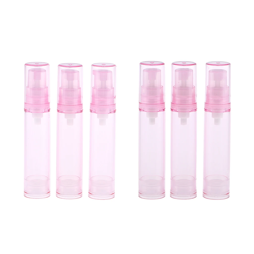 6Pcs Empty Airless Pump Spray Bottles Containers For Lotion Serum Cream 10ml 6Pcs Empty Airless Pump Spray Bottles Containers For Lotion Serum Cream 10ml