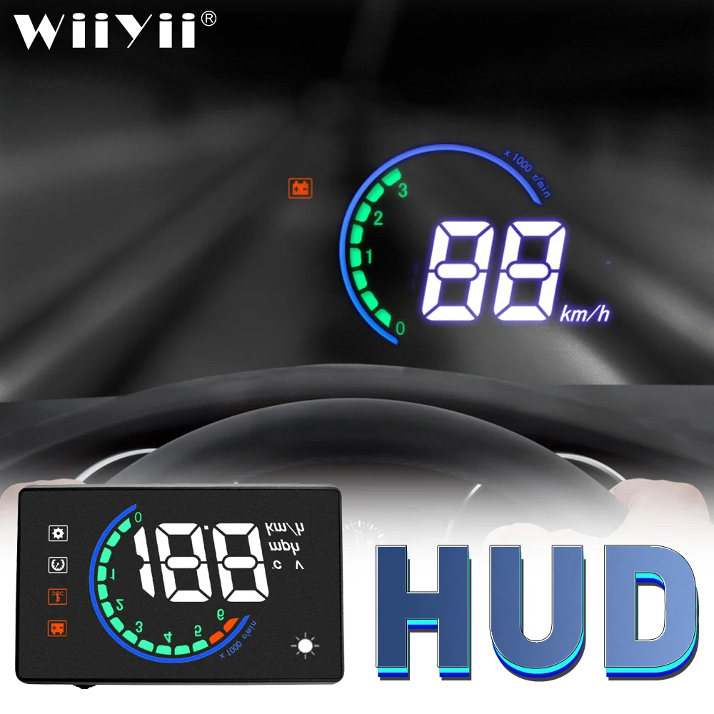 WiiYii HUD Mirror H6 Car Head up display Windshield Speed Projector Security Alarm Water temp Overspeed RPM Voltage Alarm
WiiYii HUD Mirror H6 Car Head up display Windshield Speed Projector Security Alarm Water temp Overspeed RPM Voltage Alarm