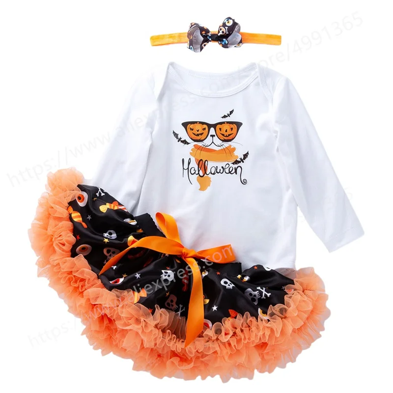 Infant Baby Girls Halloween Clothes Outfit Pumpkin Romper Bodysuit & Dress 3Pcs Fall Clothing Sets with Headband
Infant Baby Girls Halloween Clothes Outfit Pumpkin Romper Bodysuit & Dress 3Pcs Fall Clothing Sets with Headband
