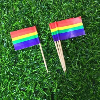 500pcs Rainbow Flag Lesbian Gay Toothpick Flags Pick Appetizer Toothpicks Fruit Sticks for Cocktail Western Restaurant Food Deco
500pcs Rainbow Flag Lesbian Gay Toothpick Flags Pick Appetizer Toothpicks Fruit Sticks for Cocktail Western Restaurant Food Deco