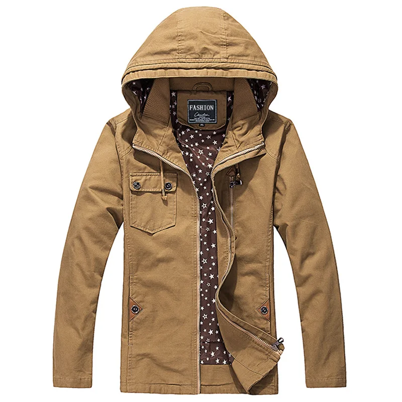 Men's Jacket Casual Slim Cotton Agent Hood Pilot Jacket Mens Windbreaker Jackets Streetwear Camouflage Jacket Bomber Jacket
Men's Jacket Casual Slim Cotton Agent Hood Pilot Jacket Mens Windbreaker Jackets Streetwear Camouflage Jacket Bomber Jacket