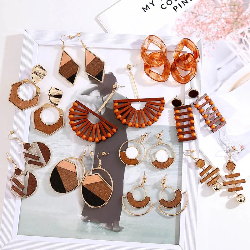 YAOLOGE New Multiple 2019 Korean Handmade Wooden Geometric Big Round Long Rattan Knit Bamboo Dangle Earrings For Women Bohemian
YAOLOGE New Multiple 2019 Korean Handmade Wooden Geometric Big Round Long Rattan Knit Bamboo Dangle Earrings For Women Bohemian