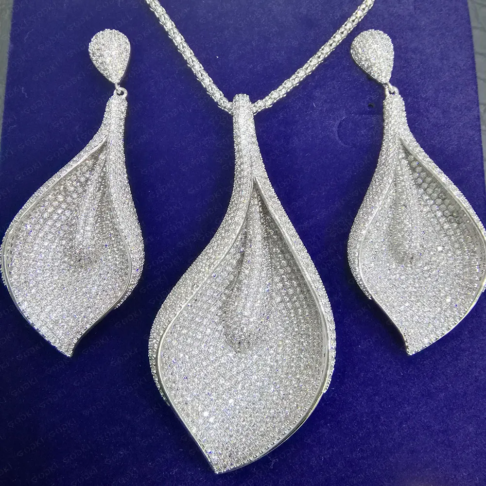 GODKI Special Offer Silver Flower 2PCS Jewelry Sets For Women Engagement Luxury AAA Cubic Zircon Earring Necklace Jewelry Set 
GODKI Special Offer Silver Flower 2PCS Jewelry Sets For Women Engagement Luxury AAA Cubic Zircon Earring Necklace Jewelry Set