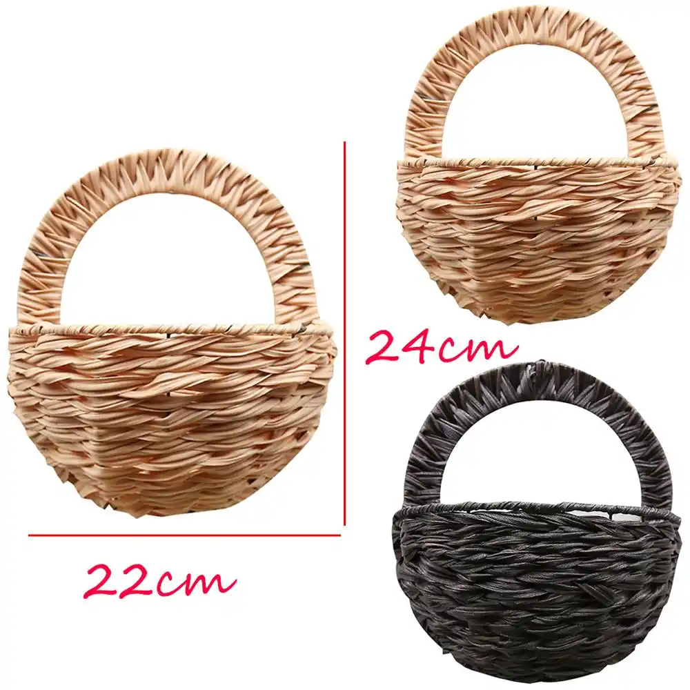rattan flower girl basket