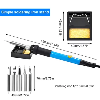 110V Internal Heating Electric Soldering Iron Soldering Station With 5 Soldering Iron Heads And A Mini Stand US Plug
110V Internal Heating Electric Soldering Iron Soldering Station With 5 Soldering Iron Heads And A Mini Stand US Plug