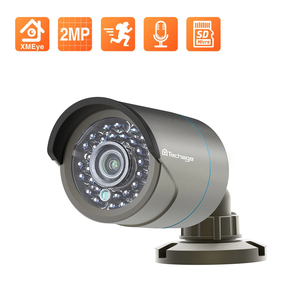 Techage 1080P POE IP Camera H.265 CCTV Video Surveillance 2MP Outdoor IP66 Waterproof Camera Audio Record Home Security Camera
Techage 1080P POE IP Camera H.265 CCTV Video Surveillance 2MP Outdoor IP66 Waterproof Camera Audio Record Home Security Camera