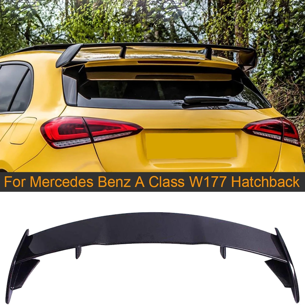 

For W177 Car Rear Spoiler Wing for Mercedes Benz A Class W177 Hatchback 2019 2020 Carbon Fiber Rear Wing Boot Lid Spoiler