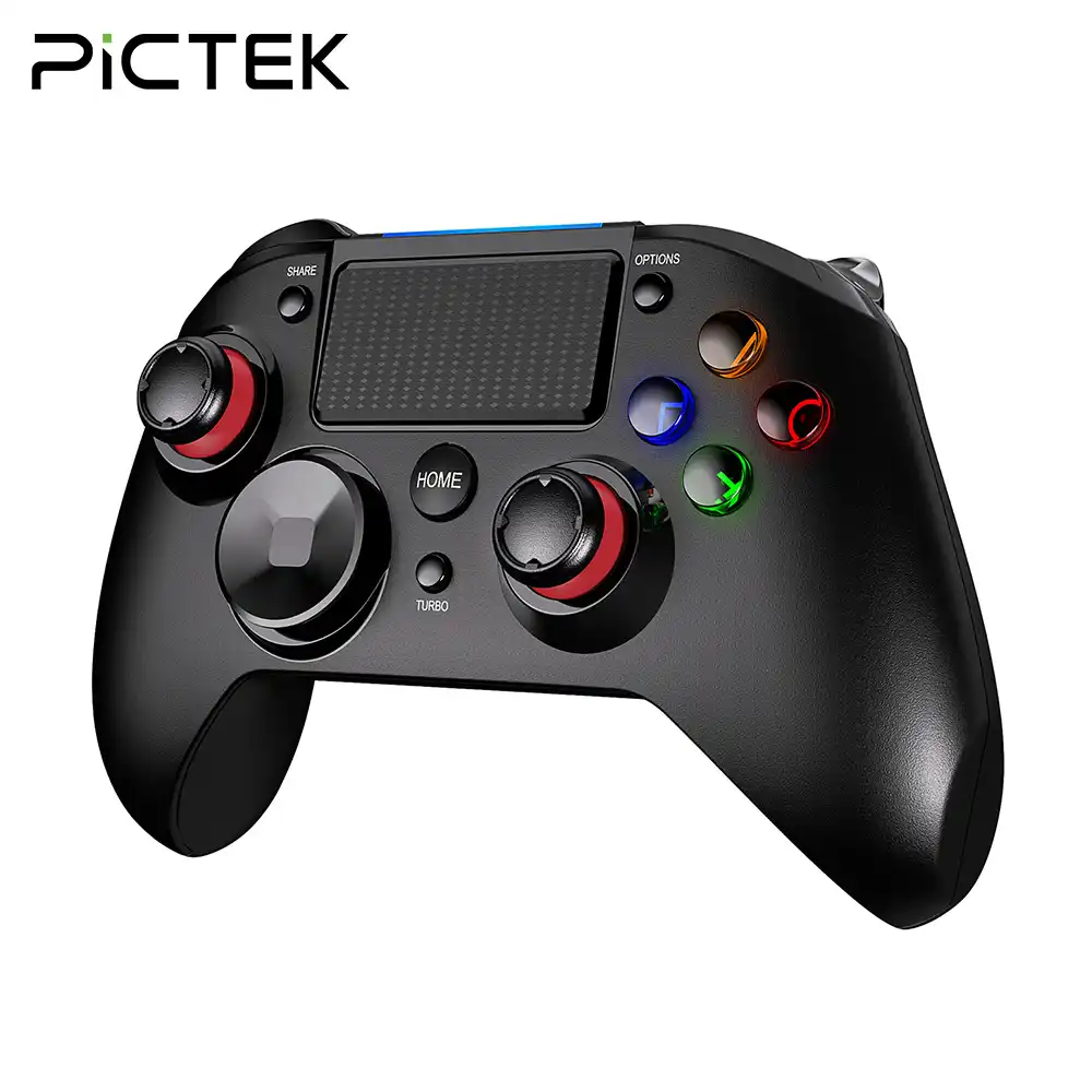 Pictek Pc263 ワイヤレスゲームパッドbluetooth Ps4 プレイステーション 4 とオーディオポートデュアル振動ledライトpcの アンドロイド Gooum