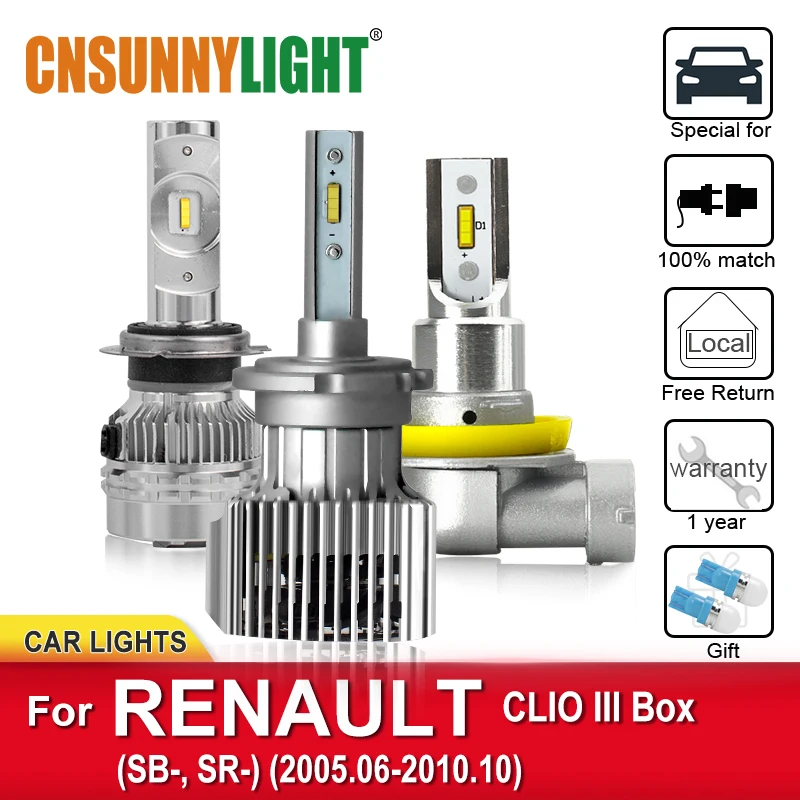 CNSUNNYLIGHT Auto LED Headlamp Bulbs For RENAULT CLIO III Box SB, SR 2005-2010 Foglamp Bulbs Headlight Plug and Play Car Lights
CNSUNNYLIGHT Auto LED Headlamp Bulbs For RENAULT CLIO III Box SB, SR 2005-2010 Foglamp Bulbs Headlight Plug and Play Car Lights