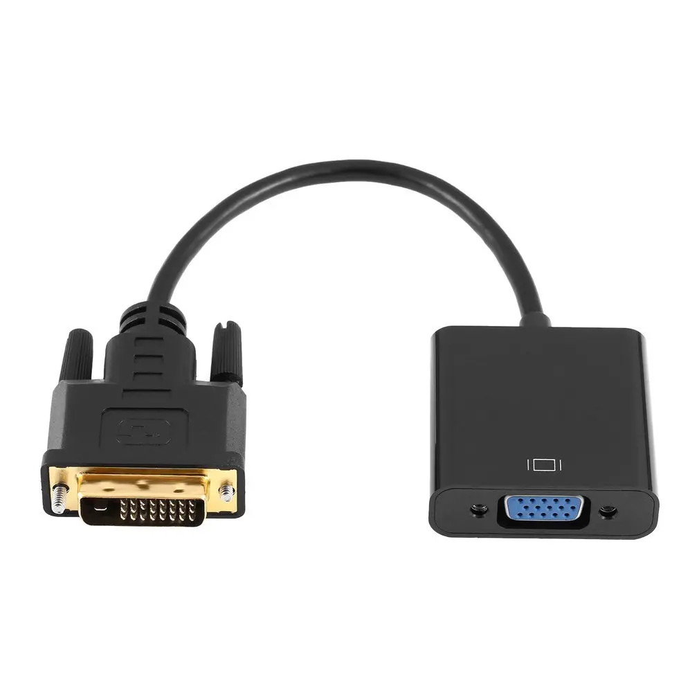 Full HD 1080P DVI-D to VGA Active Adapter Converter Cable 24+1 Pin Male to 15pin Female Monitor Cable for PC Display Card
Full HD 1080P DVI-D to VGA Active Adapter Converter Cable 24+1 Pin Male to 15pin Female Monitor Cable for PC Display Card