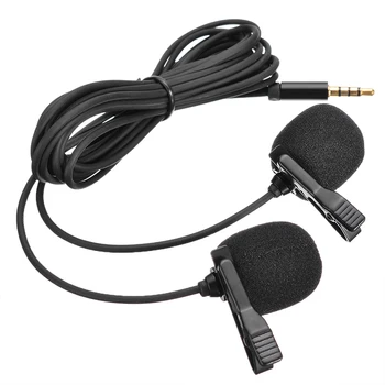 3.5mm Jack Plug Mic Dual Head Omnidirectional Mini Lapel Lavalier Microphone Tie Clip-On Mic for Recording Meeting free shipping
3.5mm Jack Plug Mic Dual Head Omnidirectional Mini Lapel Lavalier Microphone Tie Clip-On Mic for Recording Meeting free shipping