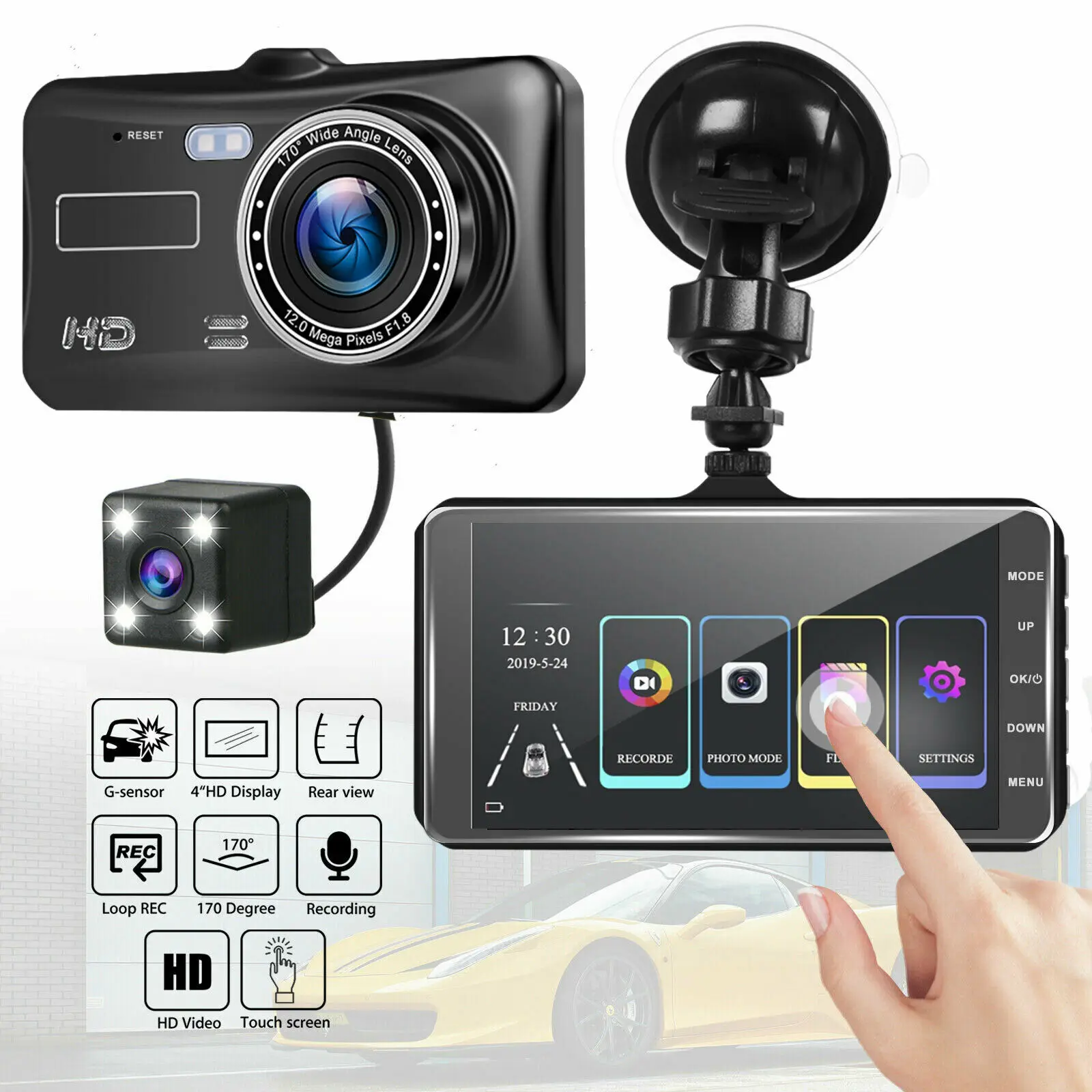 Dash Cam Car DVR Camera Dual Lens HD 1080P Auto Digital Video Recorder Dashcam Camera IPS Touch Screen G-Sensor WDR Car DVRs
Dash Cam Car DVR Camera Dual Lens HD 1080P Auto Digital Video Recorder Dashcam Camera IPS Touch Screen G-Sensor WDR Car DVRs