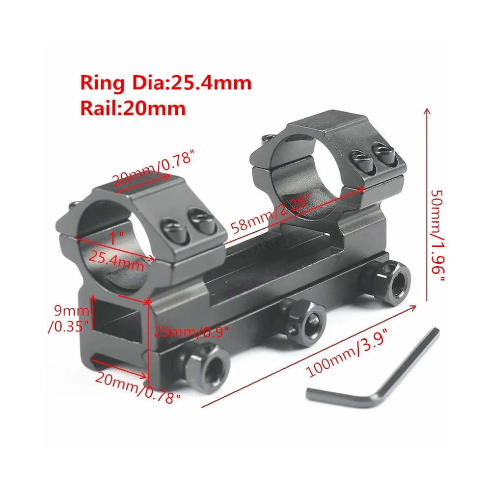 MIZUGIWA Heavy Duty Scope Mount 25.4mm 1" Dual Rings One Piece Flat Top Dovetail Adapter 20mm Weaver Picatiiny Rail Rifle
MIZUGIWA Heavy Duty Scope Mount 25.4mm 1" Dual Rings One Piece Flat Top Dovetail Adapter 20mm Weaver Picatiiny Rail Rifle