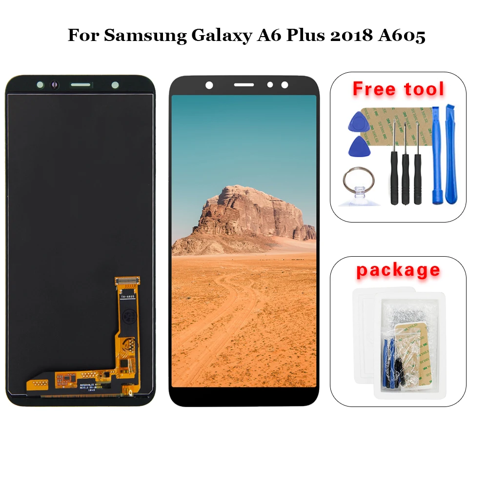 For Samsung Galaxy A6 Plus 2018 A605G/DS A605F LCD Display Touch Digitizer Screen Assembly +Tools
For Samsung Galaxy A6 Plus 2018 A605G/DS A605F LCD Display Touch Digitizer Screen Assembly +Tools