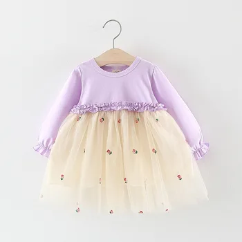 Autumn Infant Girls Long Sleeve O Neck Patchwork Mesh Ruffles Floral Print Princess Party Tutu Dress Kids Baby Dresses 
Autumn Infant Girls Long Sleeve O Neck Patchwork Mesh Ruffles Floral Print Princess Party Tutu Dress Kids Baby Dresses