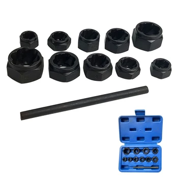 Damaged Bolts Nuts Screws Remover Extractor Removal Tools Set Threading Tool Kit Black Nuts And Bolts Extractors Box 11pcs/Set
Damaged Bolts Nuts Screws Remover Extractor Removal Tools Set Threading Tool Kit Black Nuts And Bolts Extractors Box 11pcs/Set