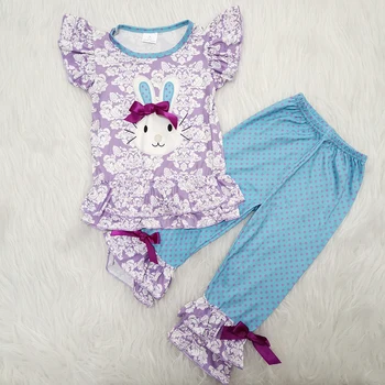 Baby girls Easter clothing long pants design ruffle flutterl sleeve shirt bunny print bow design outfits clothes sets
Baby girls Easter clothing long pants design ruffle flutterl sleeve shirt bunny print bow design outfits clothes sets