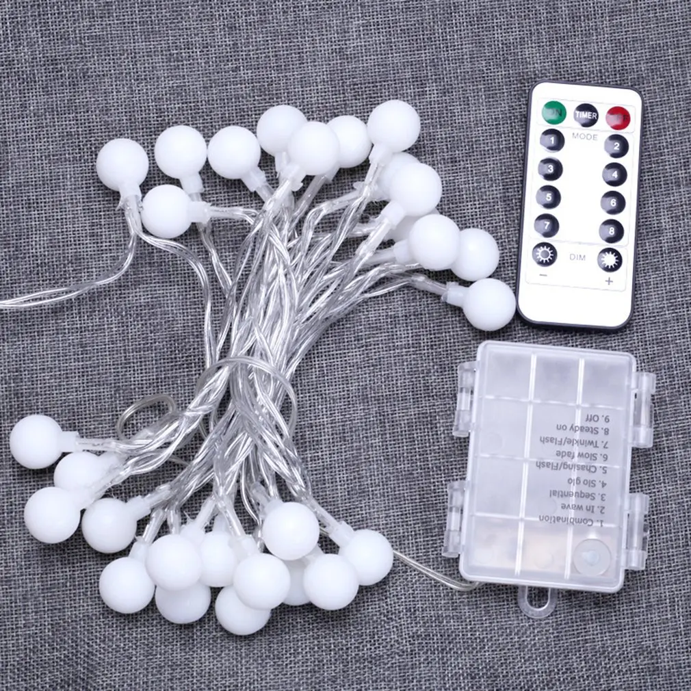 Frosted Lights 40 Small Ball String with Battery Box Light String Led Christmas Lights Home Decoration Warm White
Frosted Lights 40 Small Ball String with Battery Box Light String Led Christmas Lights Home Decoration Warm White