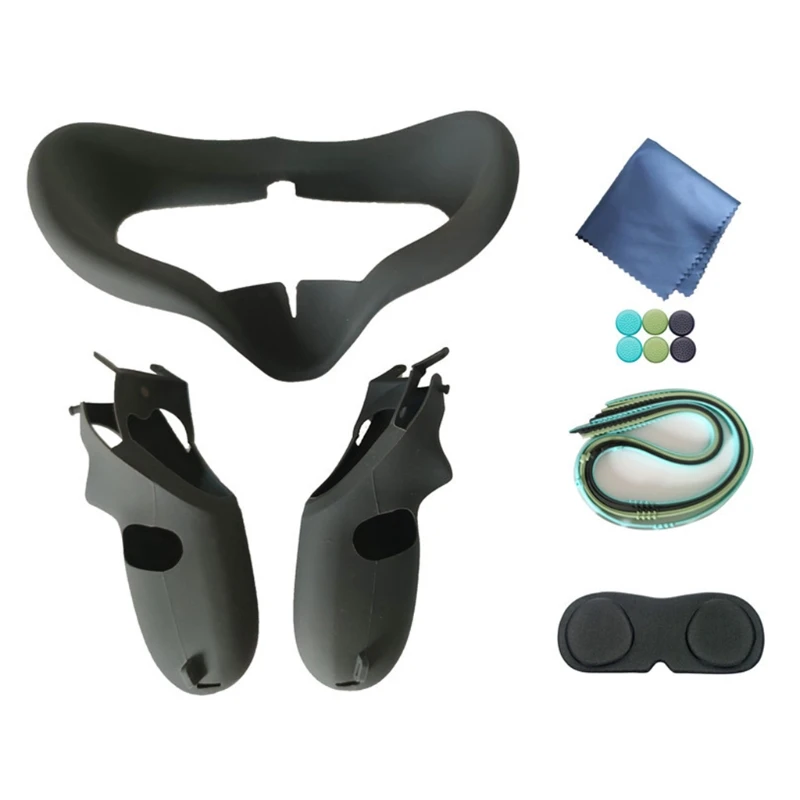 Anti-Slip Shockproof Shell VR Lens Protective Cover Silicone Case Handle Case Rocker Cap for Oculus-Quest Touch Controller
Anti-Slip Shockproof Shell VR Lens Protective Cover Silicone Case Handle Case Rocker Cap for Oculus-Quest Touch Controller