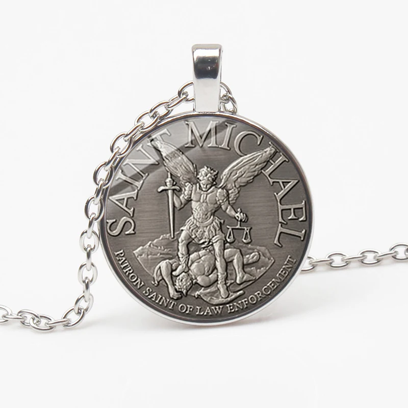 New Retro Angel St. Michael Necklace Protect My Shield Amulet Protect Justice Necklace Pendant Amulet Christian Holy Gift Choker
New Retro Angel St. Michael Necklace Protect My Shield Amulet Protect Justice Necklace Pendant Amulet Christian Holy Gift Choker