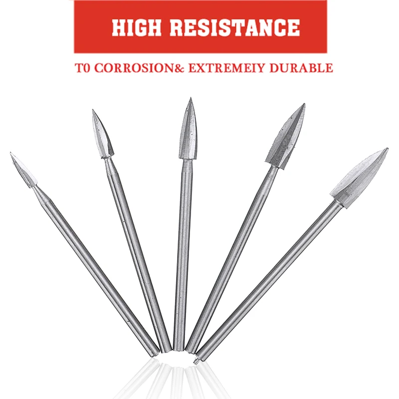 5Pcs Wood Carving And Engraving Drill Bit Set HSS Solid Carbide Grinding Burr Milling Cutter Carve Root Tools For Woodworking
5Pcs Wood Carving And Engraving Drill Bit Set HSS Solid Carbide Grinding Burr Milling Cutter Carve Root Tools For Woodworking