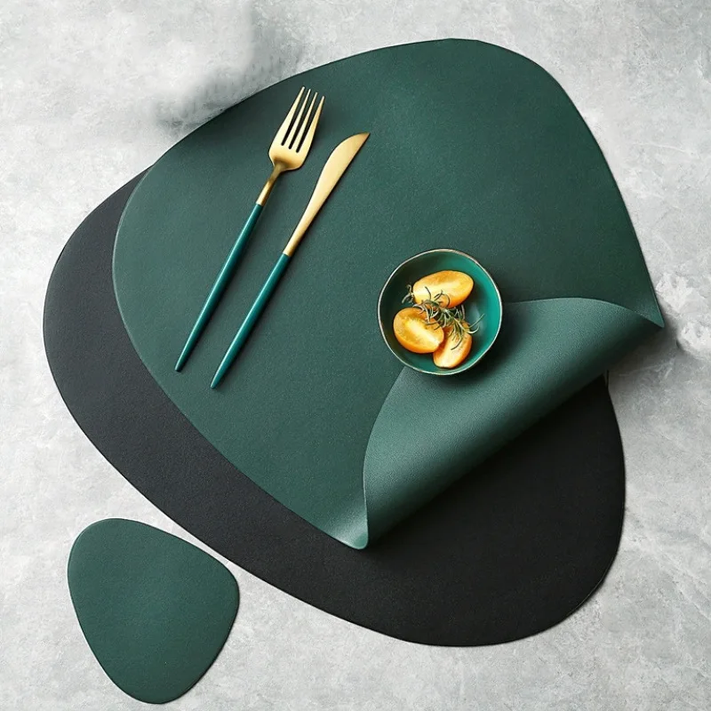 Tableware Pad Placemat Table Mat PU Leather Heat Insulation Non-Slip Simple Placemats Disc Coaster Placemat for Dining Table
Tableware Pad Placemat Table Mat PU Leather Heat Insulation Non-Slip Simple Placemats Disc Coaster Placemat for Dining Table