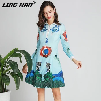 LINGHAN Autumn Designer Dresses Women's High Street Long Sleeve Peter Pan Collar Vintage Mini Animal Vestidoes
LINGHAN Autumn Designer Dresses Women's High Street Long Sleeve Peter Pan Collar Vintage Mini Animal Vestidoes