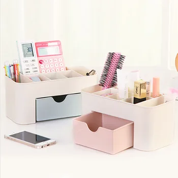 Plastic Desktop Cosmetic Box with Small Drawer Household Multi-functional Jewlery Box Storage Box Desk Storage Box
Plastic Desktop Cosmetic Box with Small Drawer Household Multi-functional Jewlery Box Storage Box Desk Storage Box